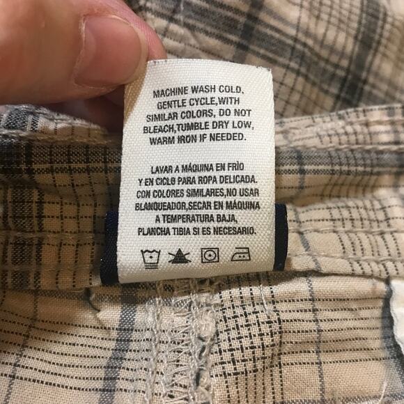 Basic Editions Tan Plaid Casual Bermuda Relaxed Fit Men Shorts 40 - Picture 5 of 5